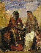 Theodore Chasseriau Othello and Desdemona in Venice oil painting reproduction